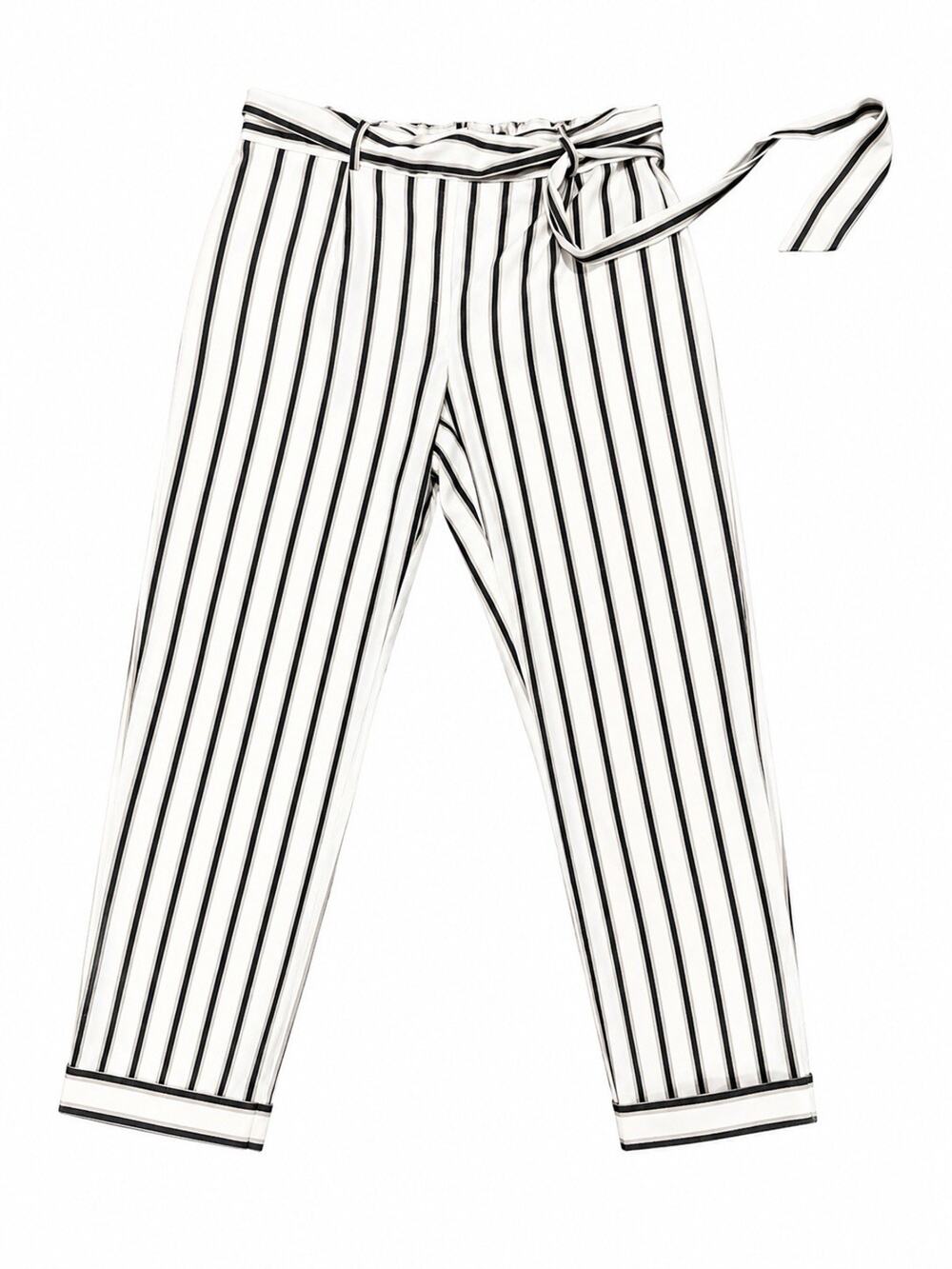 Ann Taylor LOFT Striped Pants With Belt Size 12